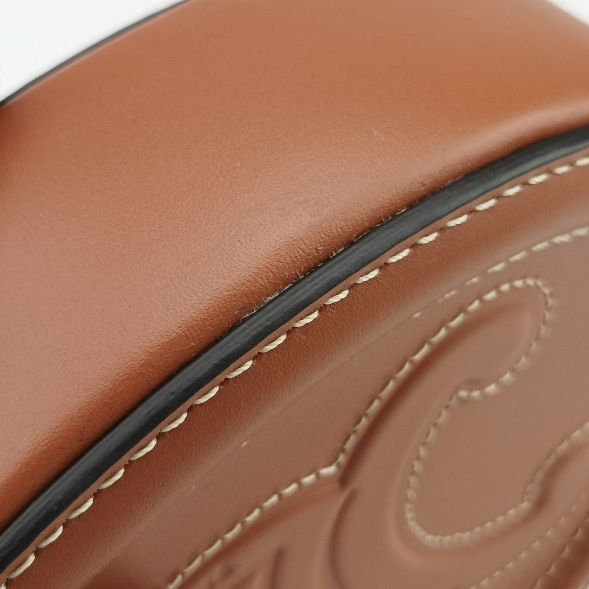 Pre-owned Celine Oval Purse Cuir Triomphe Brown Leather  shoulderbag | stylenewstar