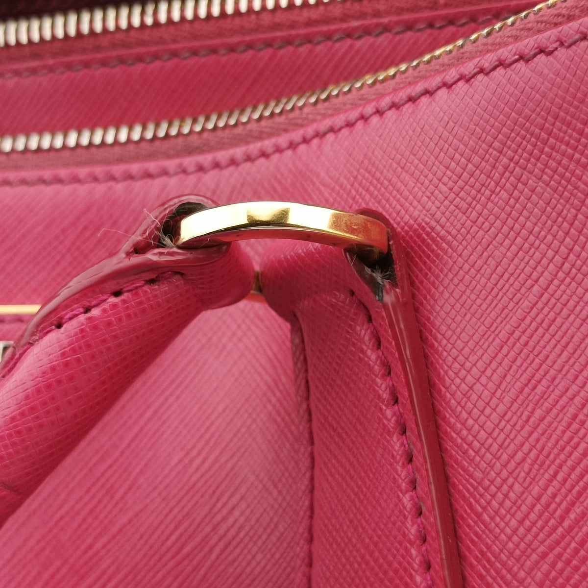 Pre-owned Prada Galleria Pink SAFFIANO Leather BN1874 shoulderbag | stylenewstar