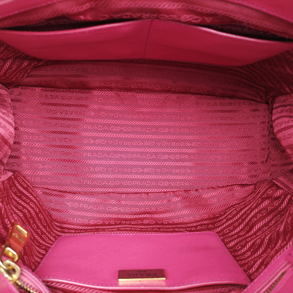 Pre-owned Prada Galleria Pink SAFFIANO Leather BN1874 shoulderbag | stylenewstar