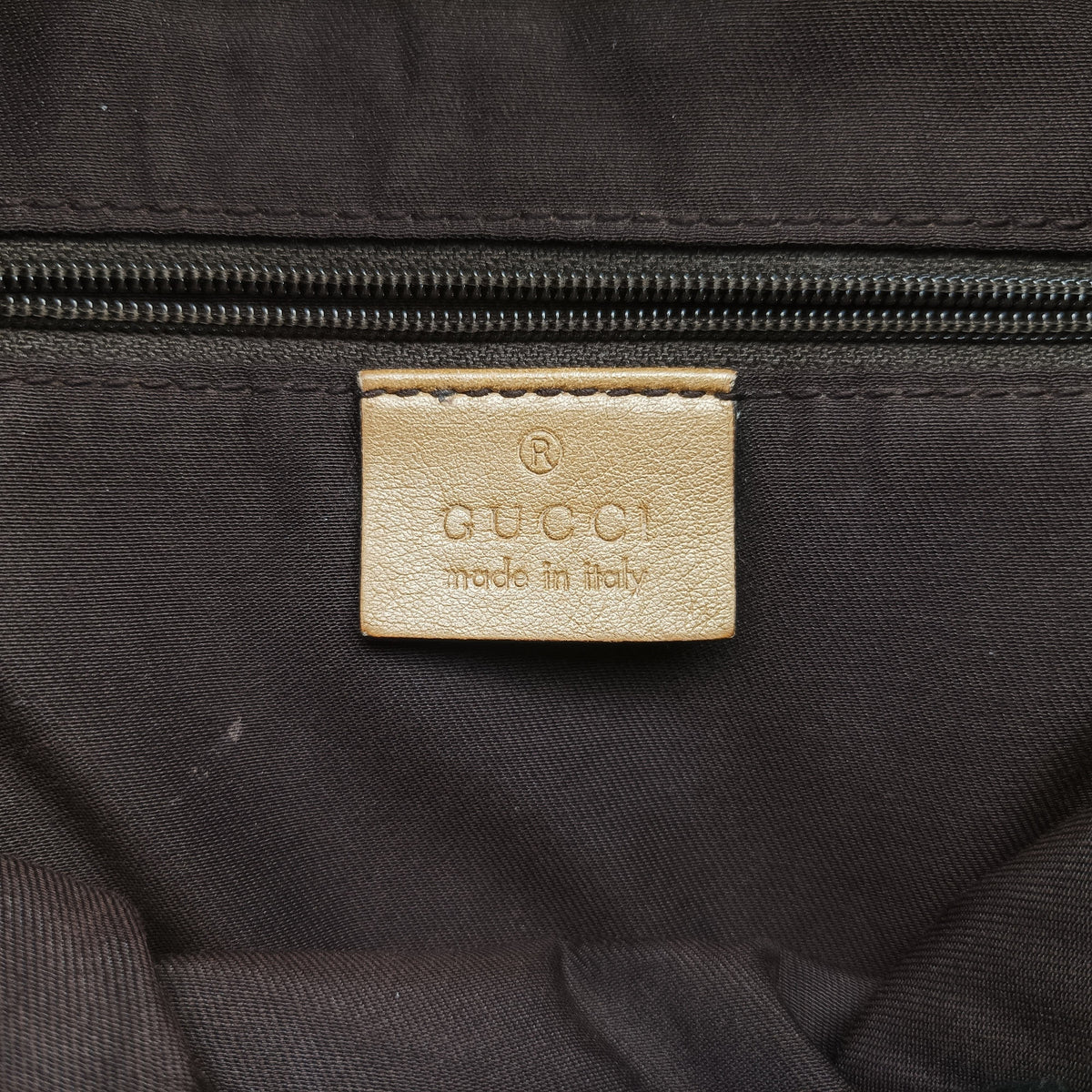 Pre-owned Gucci Abbey D-ring Hobo Golden x Brown PVC coated canvas×Leather 189833 shoulderbag | stylenewstar