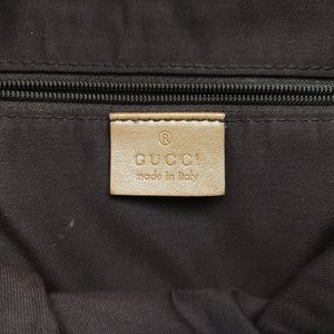 Pre-owned Gucci Abbey D-ring Hobo Golden x Brown PVC coated canvas×Leather 189833 shoulderbag | stylenewstar