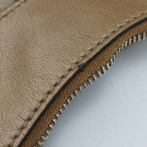 Pre-owned Gucci Abbey D-ring Hobo Golden x Brown PVC coated canvas×Leather 189833 shoulderbag | stylenewstar