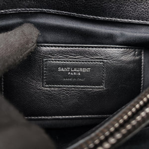 Pre-owned Yves Saint Laurent COLLEGE Black Leather 392738 shoulderbag | stylenewstar