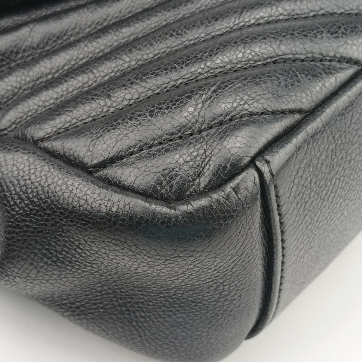 Pre-owned Yves Saint Laurent COLLEGE Black Leather 392738 shoulderbag | stylenewstar