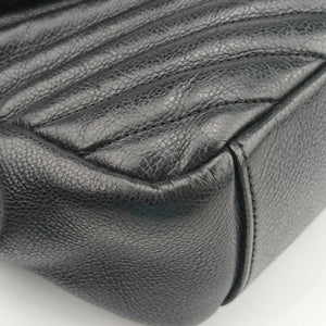 Pre-owned Yves Saint Laurent COLLEGE Black Leather 392738 shoulderbag | stylenewstar