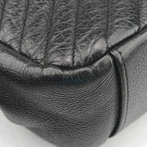 Pre-owned Yves Saint Laurent COLLEGE Black Leather 392738 shoulderbag | stylenewstar