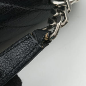 Pre-owned Yves Saint Laurent COLLEGE Black Leather 392738 shoulderbag | stylenewstar