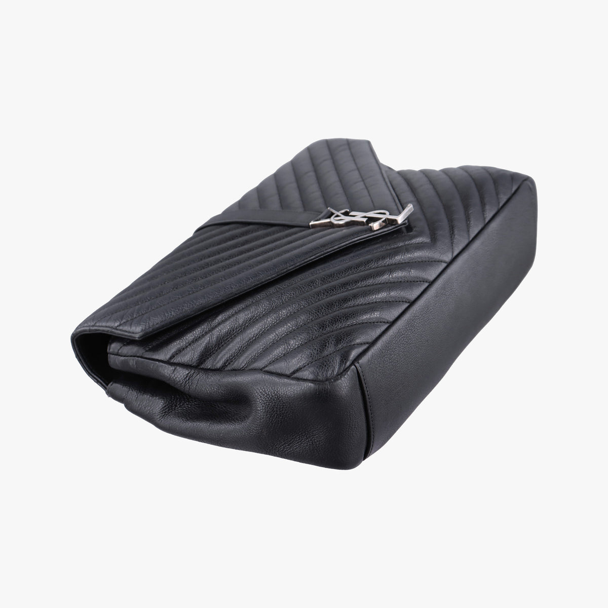 Pre-owned Yves Saint Laurent COLLEGE Black Leather 392738 shoulderbag | stylenewstar