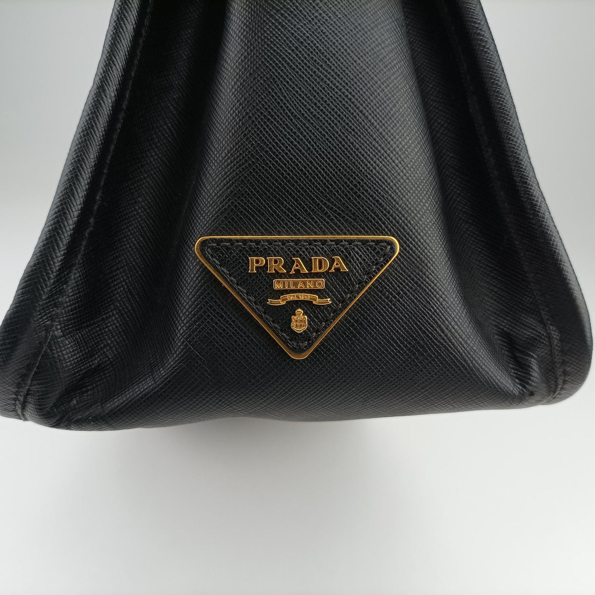 Pre-owned Prada Double Handle Tote Black SAFFIANO Leather BN2186 handbag | stylenewstar