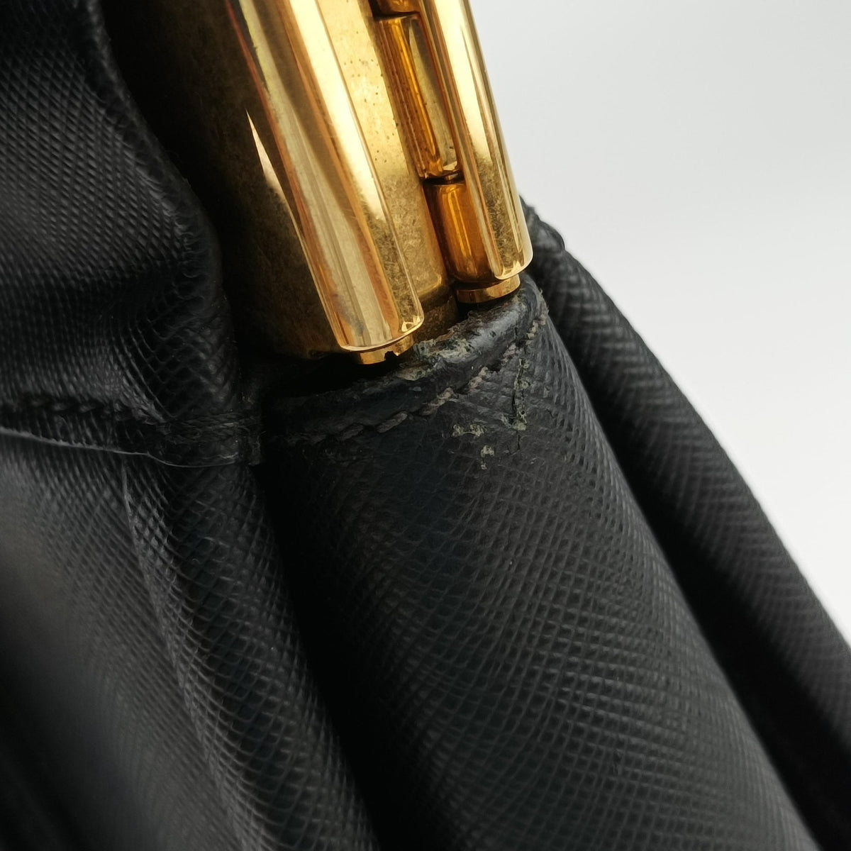 Pre-owned Prada Double Handle Tote Black SAFFIANO Leather BN2186 handbag | stylenewstar