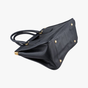 Pre-owned Prada Double Handle Tote Black SAFFIANO Leather BN2186 handbag | stylenewstar