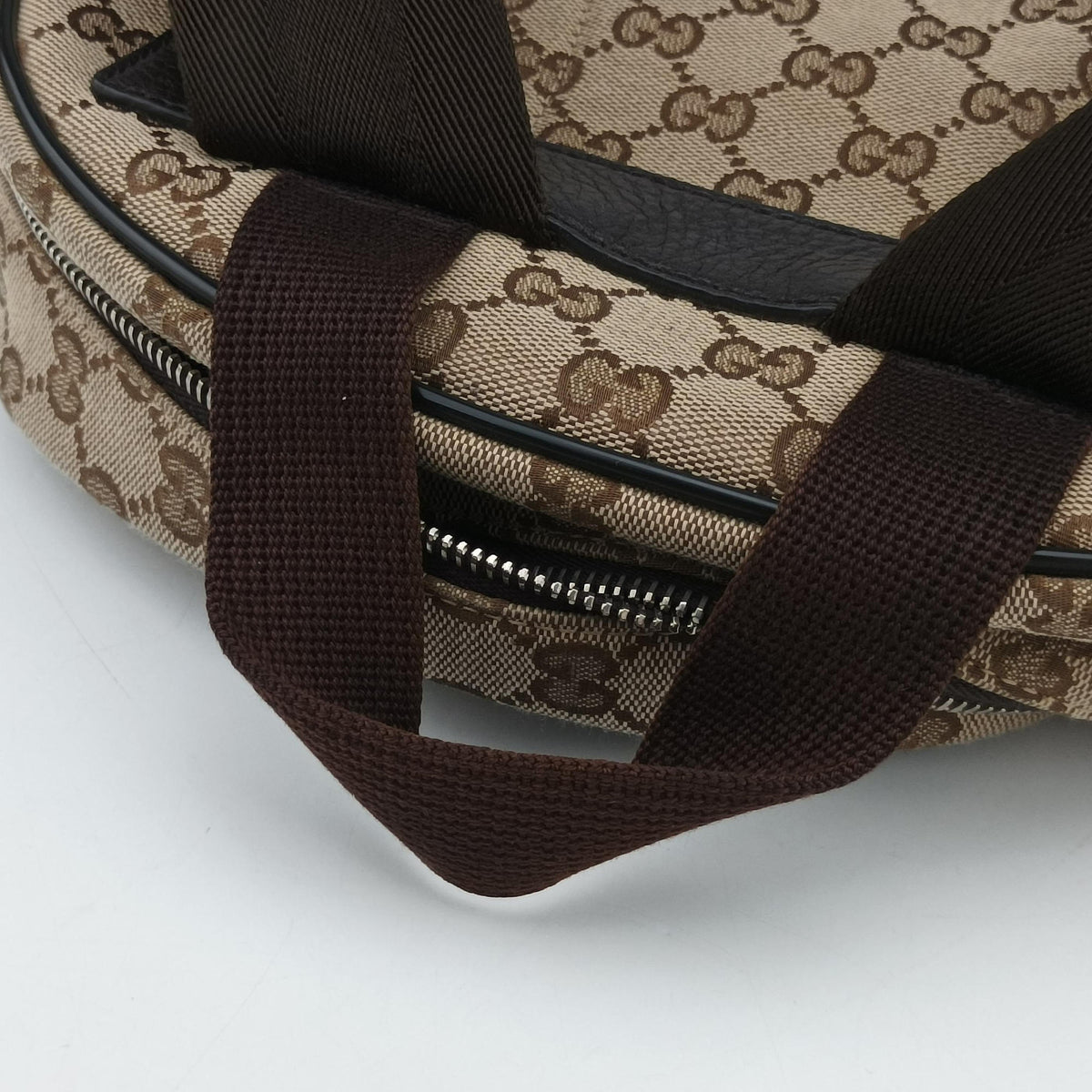 Pre-owned Gucci GG Canvas Beige x Brown canvas 449906 backpack/rucksack | stylenewstar