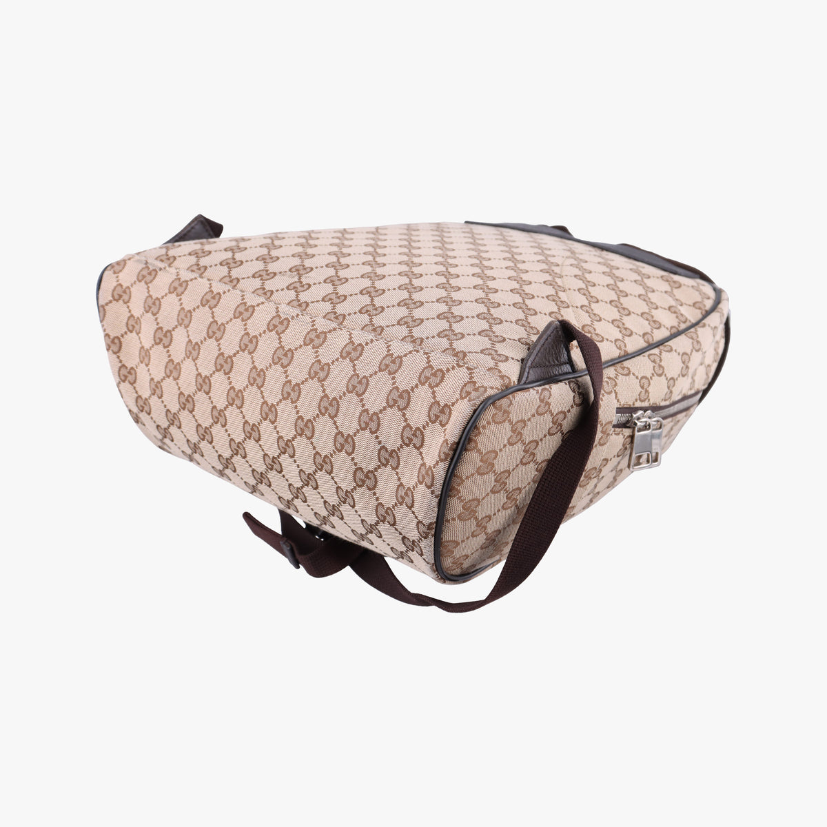 Pre-owned Gucci GG Canvas Beige x Brown canvas 449906 backpack/rucksack | stylenewstar