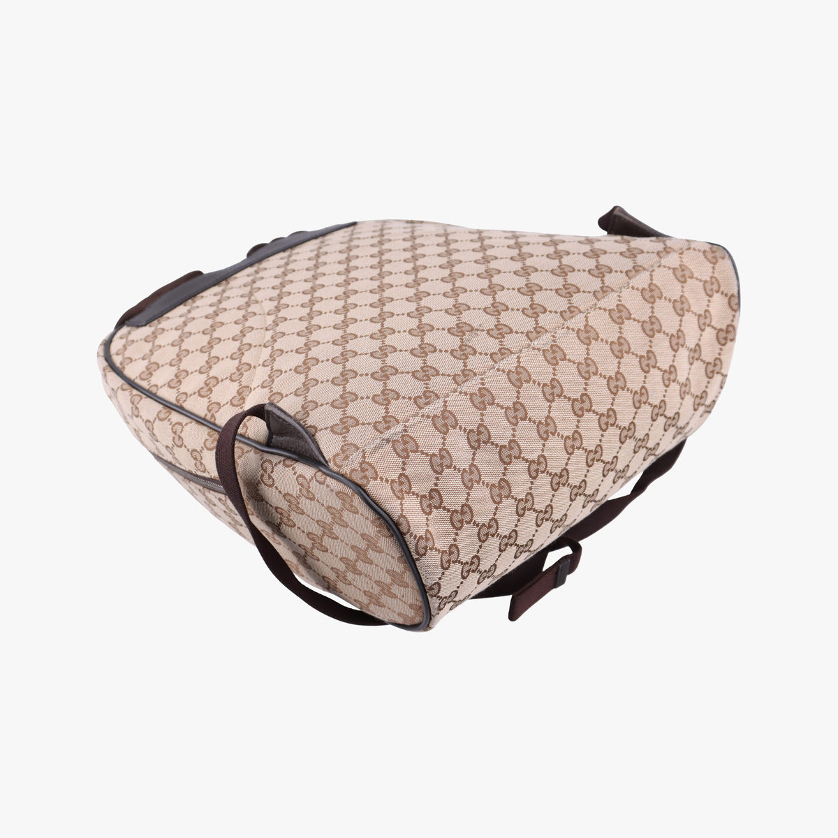 Pre-owned Gucci GG Canvas Beige x Brown canvas 449906 backpack/rucksack | stylenewstar