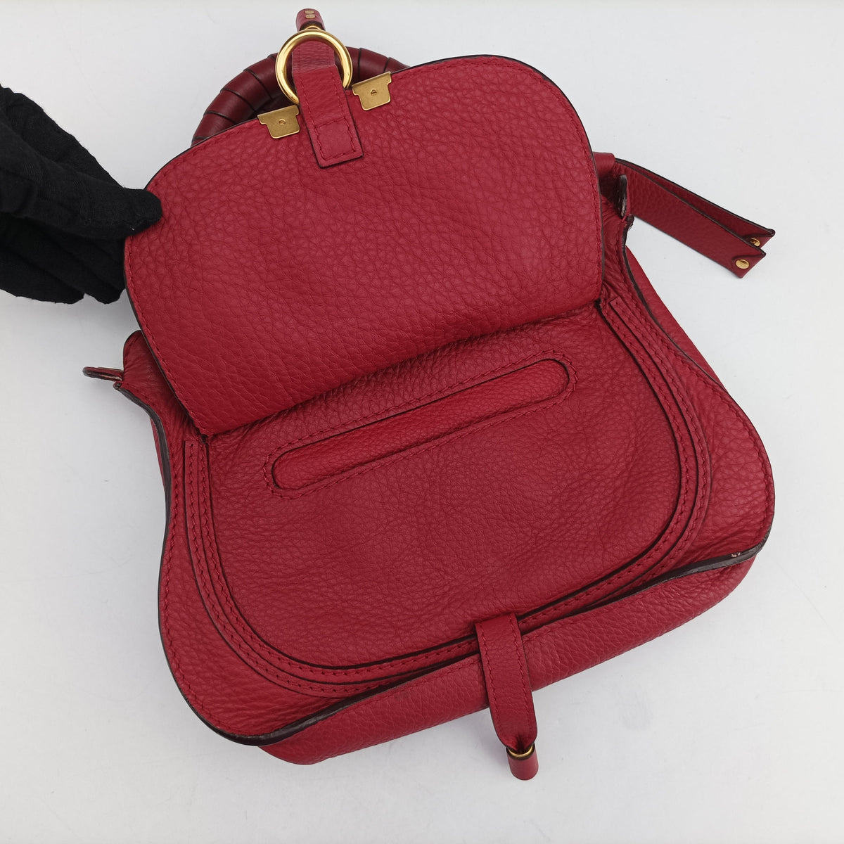 Pre-owned Chloe Mercy Red Leather  shoulderbag | stylenewstar