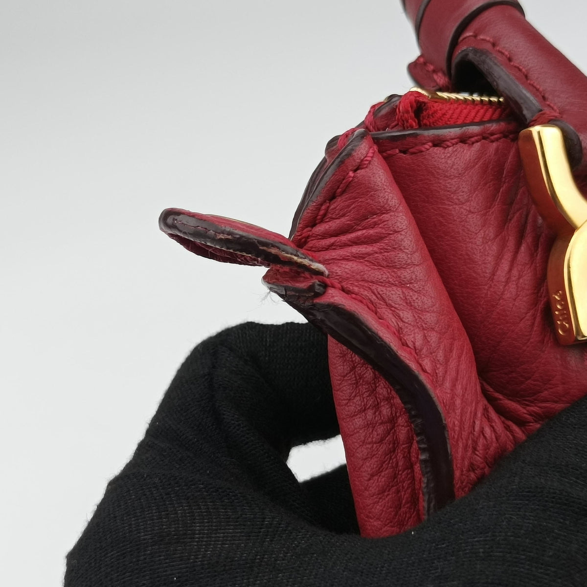 Pre-owned Chloe Mercy Red Leather  shoulderbag | stylenewstar