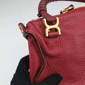 Pre-owned Chloe Mercy Red Leather  shoulderbag | stylenewstar