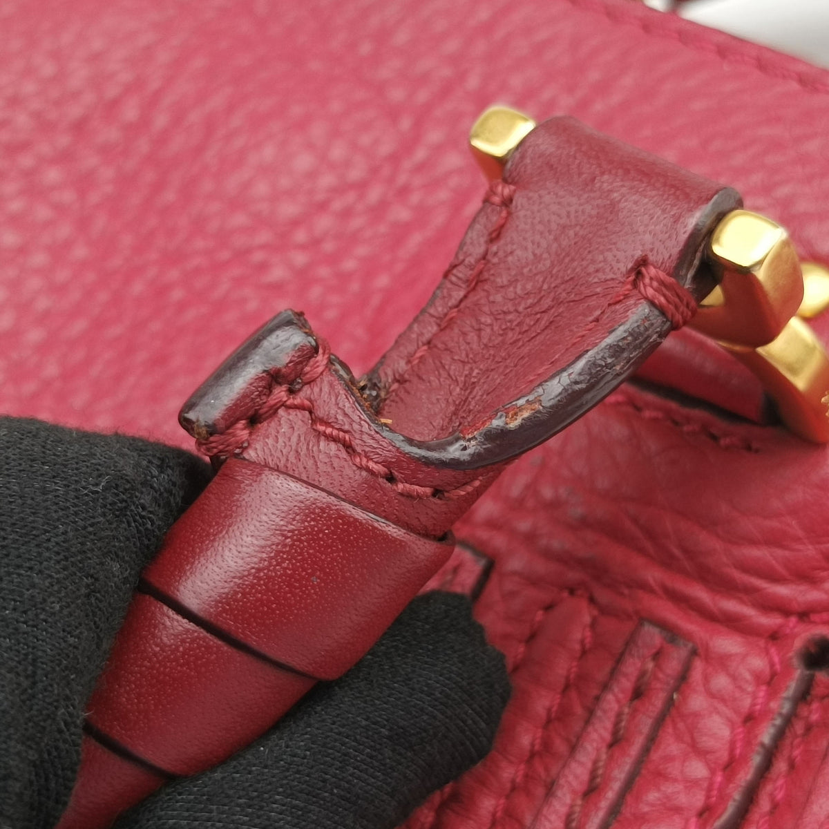 Pre-owned Chloe Mercy Red Leather  shoulderbag | stylenewstar