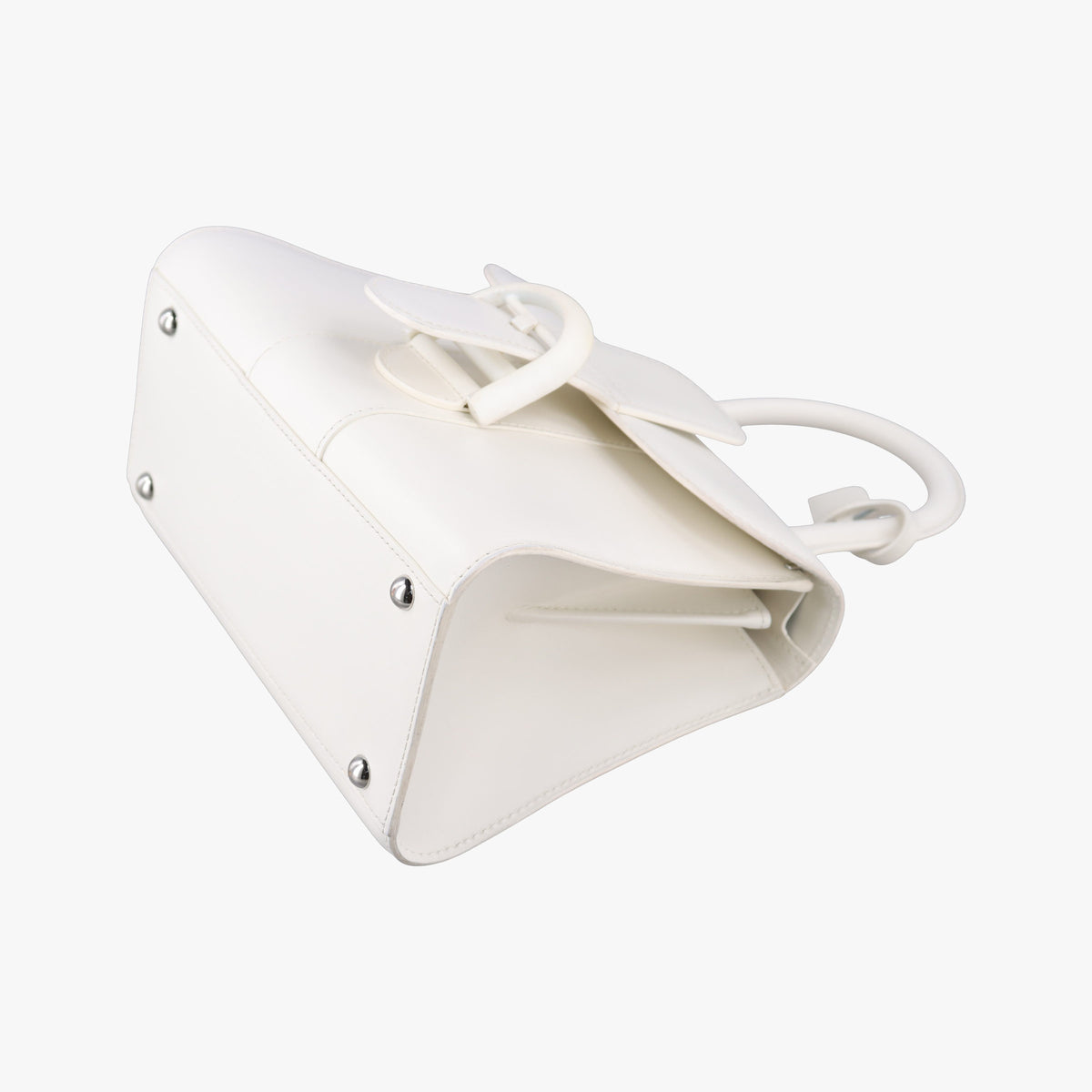 Pre-owned Delvaux Brillant White Leather  handbag | stylenewstar