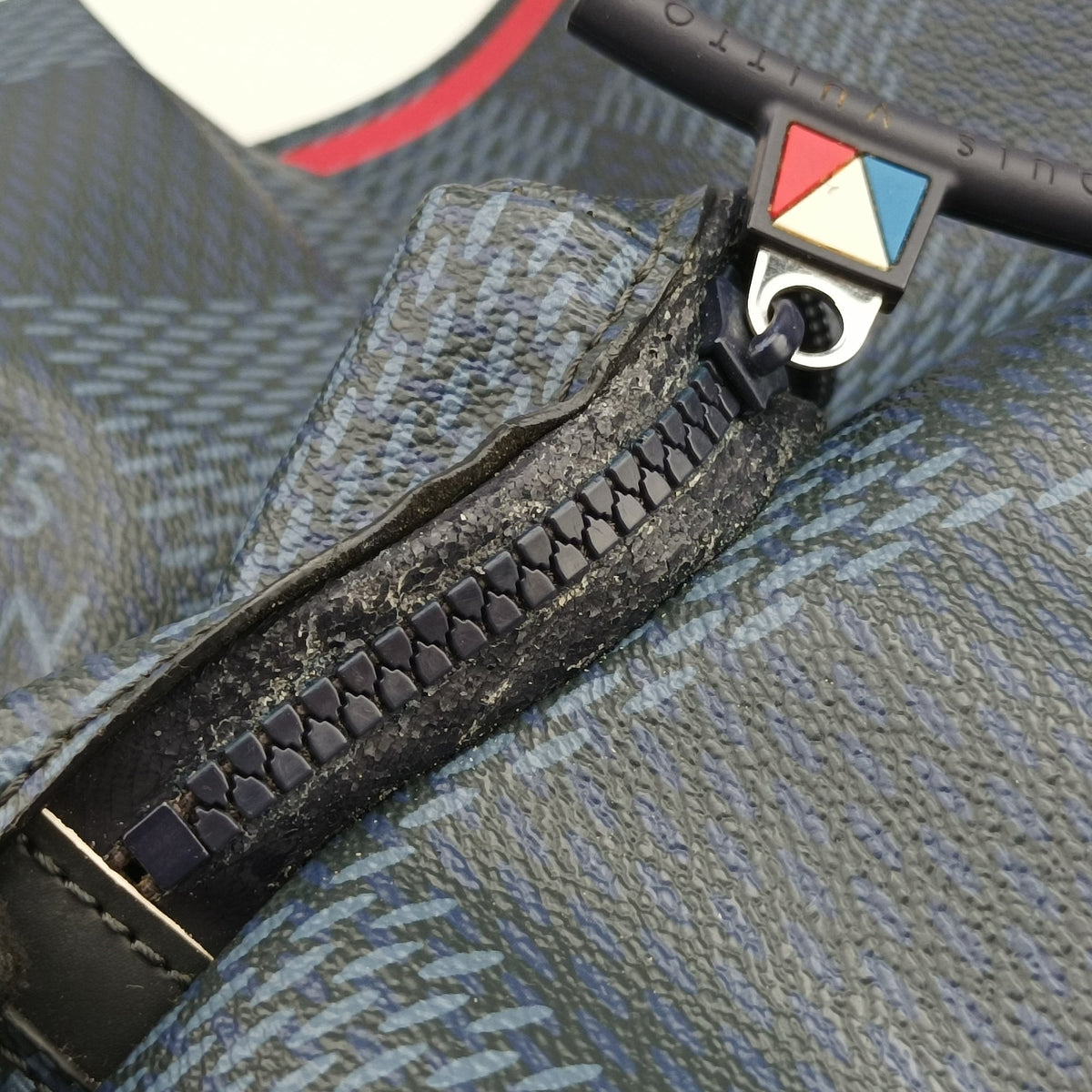 Pre-owned Louis Vuitton Apollo Cobalt Damier canvas N44005 backpack/rucksack | stylenewstar