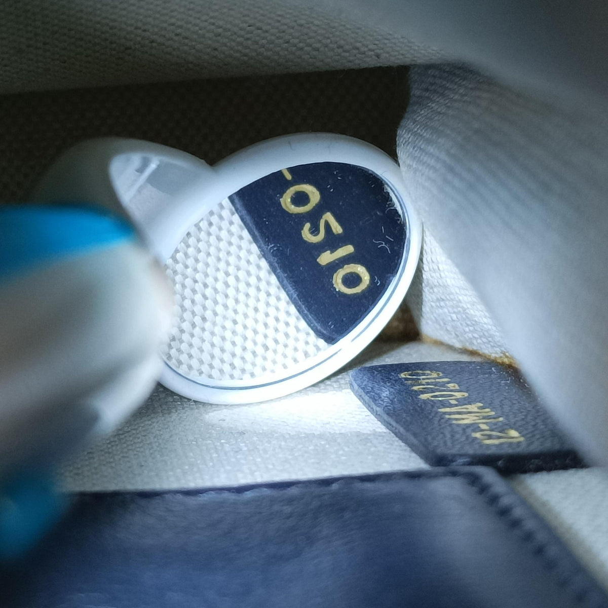 Secondhand Christian Dior Saddle Phone holder Navy jacquard×Leather  shoulderbag | stylenewstar