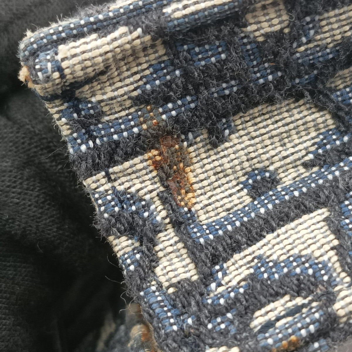 Secondhand Christian Dior Saddle Phone holder Navy jacquard×Leather  shoulderbag | stylenewstar