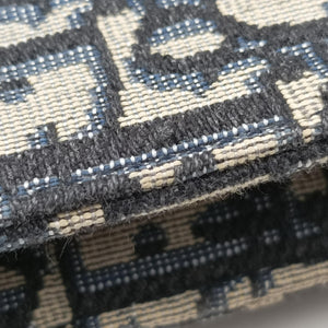 Secondhand Christian Dior Saddle Phone holder Navy jacquard×Leather  shoulderbag | stylenewstar