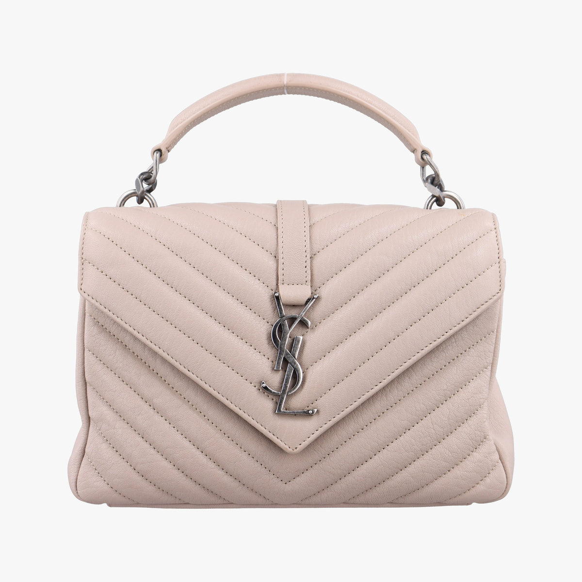 Pre-owned Yves Saint Laurent COLLEGE Pink Leather 487213 handbag | stylenewstar