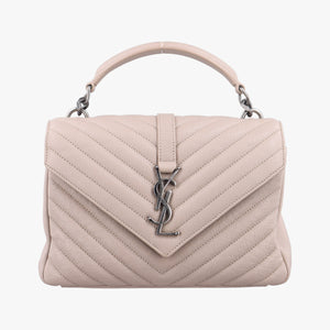 Pre-owned Yves Saint Laurent COLLEGE Pink Leather 487213 handbag | stylenewstar