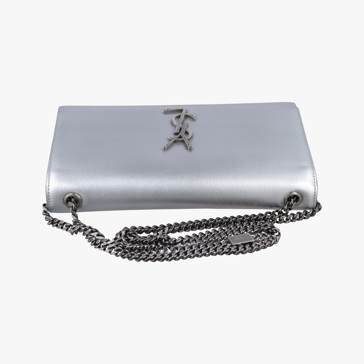 Vintage Yves Saint Laurent KATE Silver Leather 364021 shoulderbag | stylenewstar
