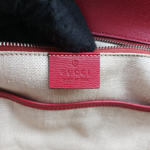 Pre-owned Gucci Bamboo Red×multicolor Leather 409398 handbag | stylenewstar