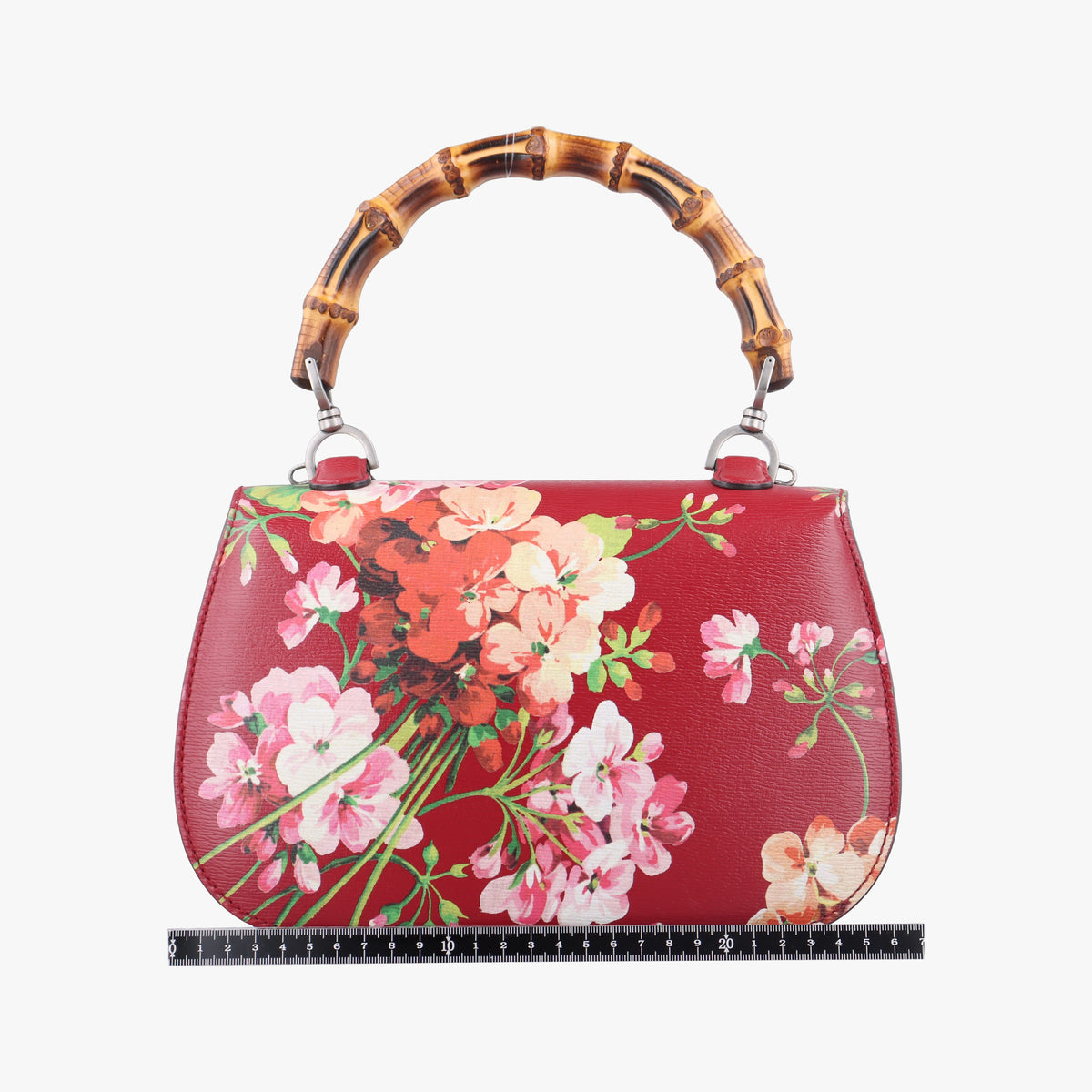 Pre-owned Gucci Bamboo Red×multicolor Leather 409398 handbag | stylenewstar