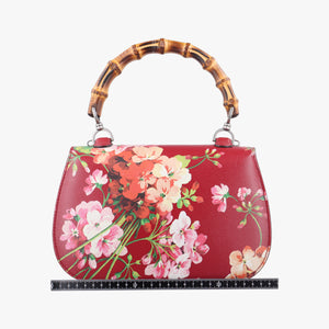 Pre-owned Gucci Bamboo Red×multicolor Leather 409398 handbag | stylenewstar