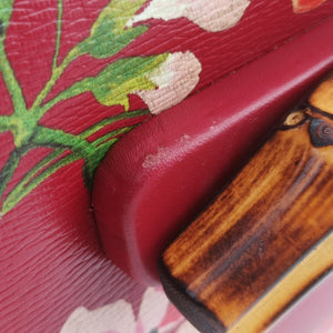 Pre-owned Gucci Bamboo Red×multicolor Leather 409398 handbag | stylenewstar