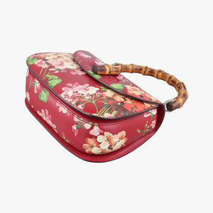 Pre-owned Gucci Bamboo Red×multicolor Leather 409398 handbag | stylenewstar