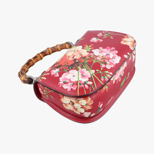 Pre-owned Gucci Bamboo Red×multicolor Leather 409398 handbag | stylenewstar