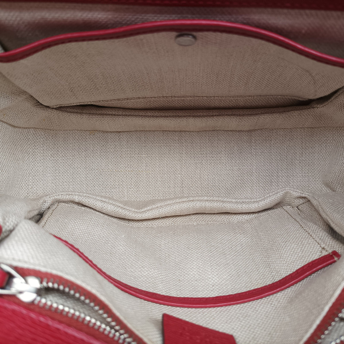 Pre-owned Gucci Bamboo Red×multicolor Leather 409398 handbag | stylenewstar