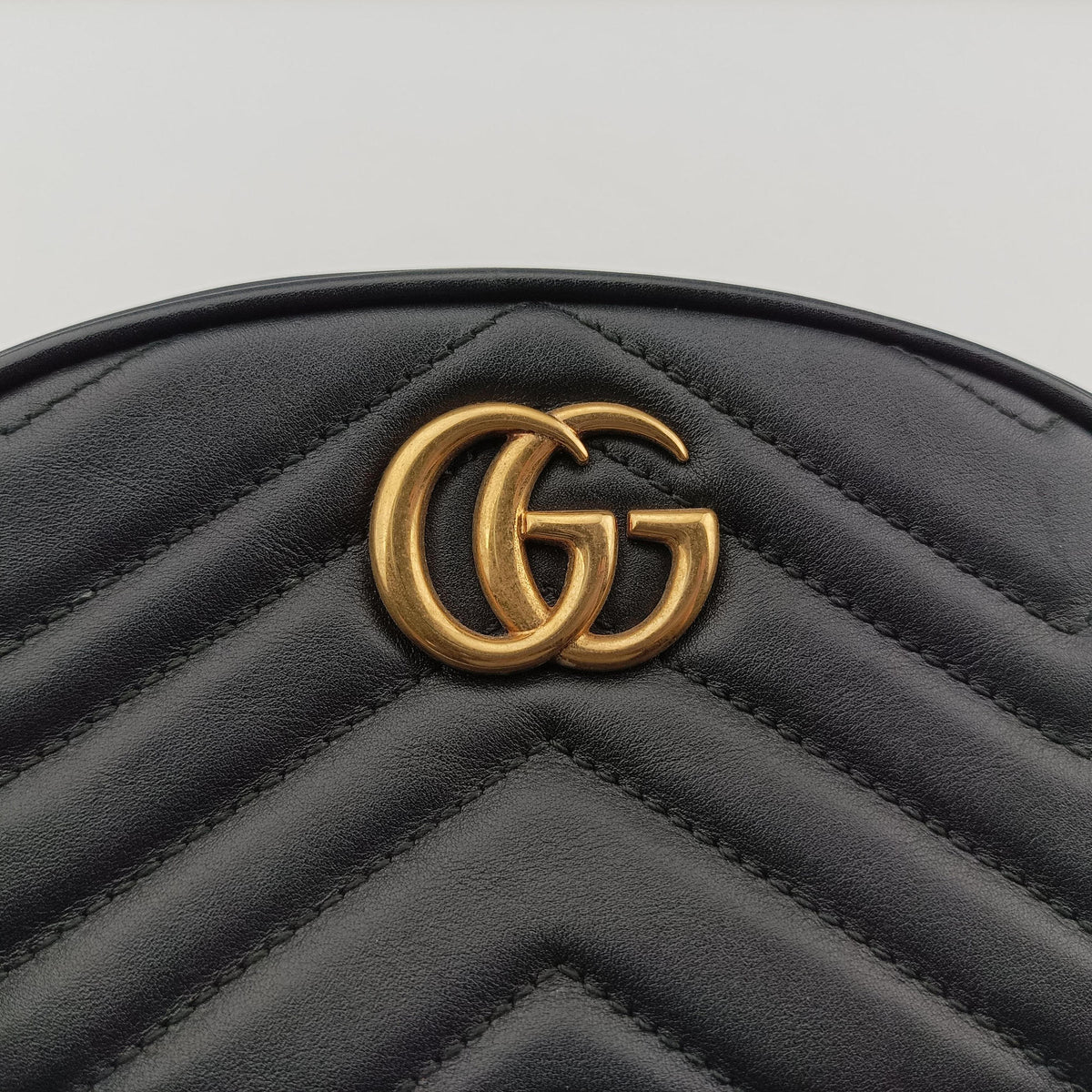 Secondhand Gucci GG Marmont Black Leather 476434 bum bag/waist bag | stylenewstar