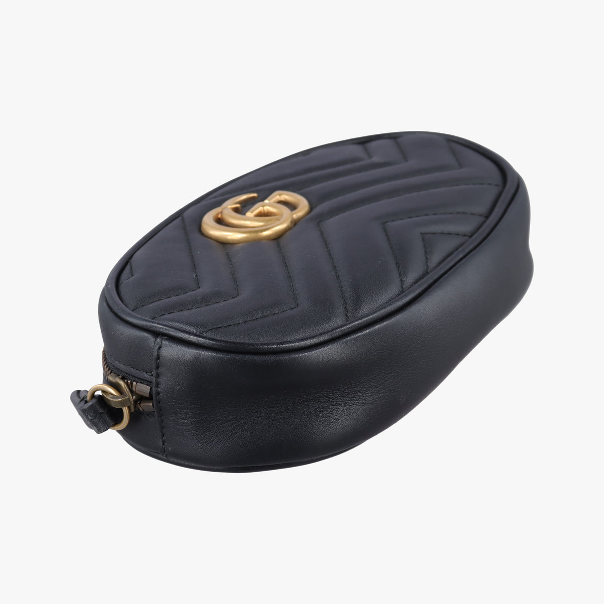 Secondhand Gucci GG Marmont Black Leather 476434 bum bag/waist bag | stylenewstar