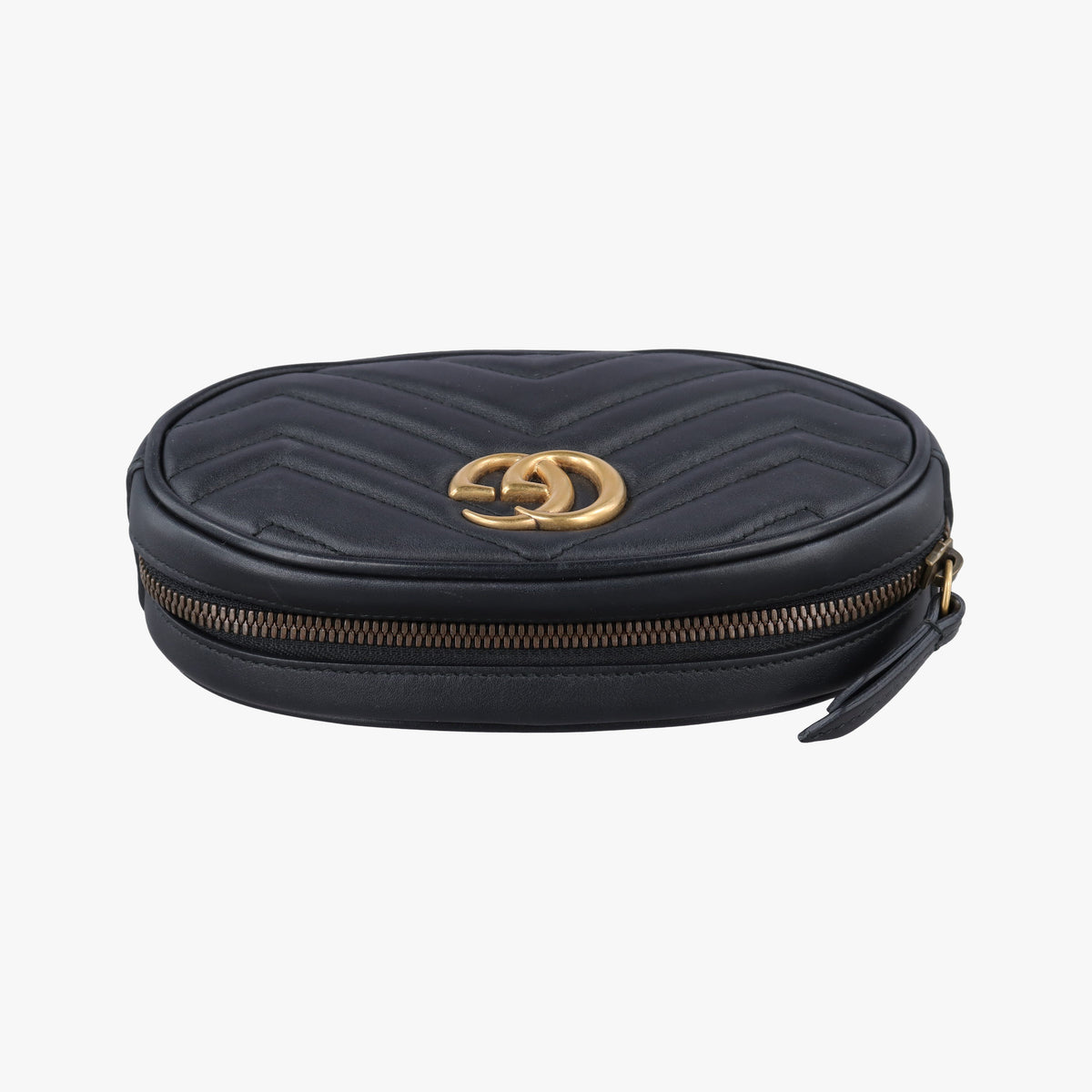 Secondhand Gucci GG Marmont Black Leather 476434 bum bag/waist bag | stylenewstar