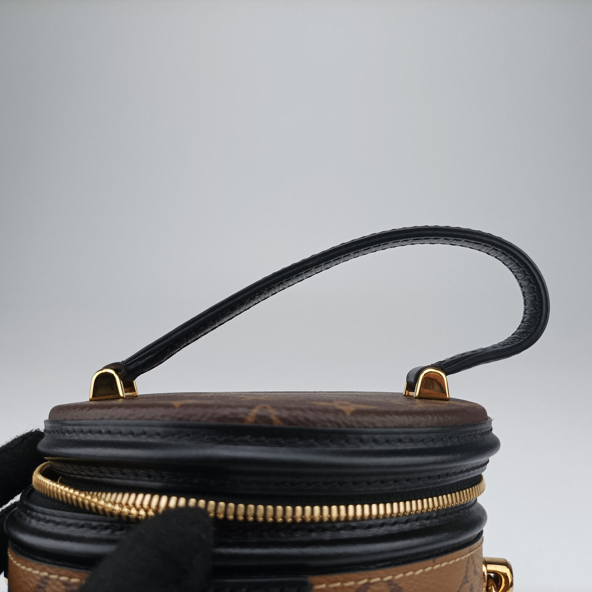 Pre-owned Louis Vuitton Cannes Brown × Black Monogram Reverse M43986 shoulderbag | stylenewstar
