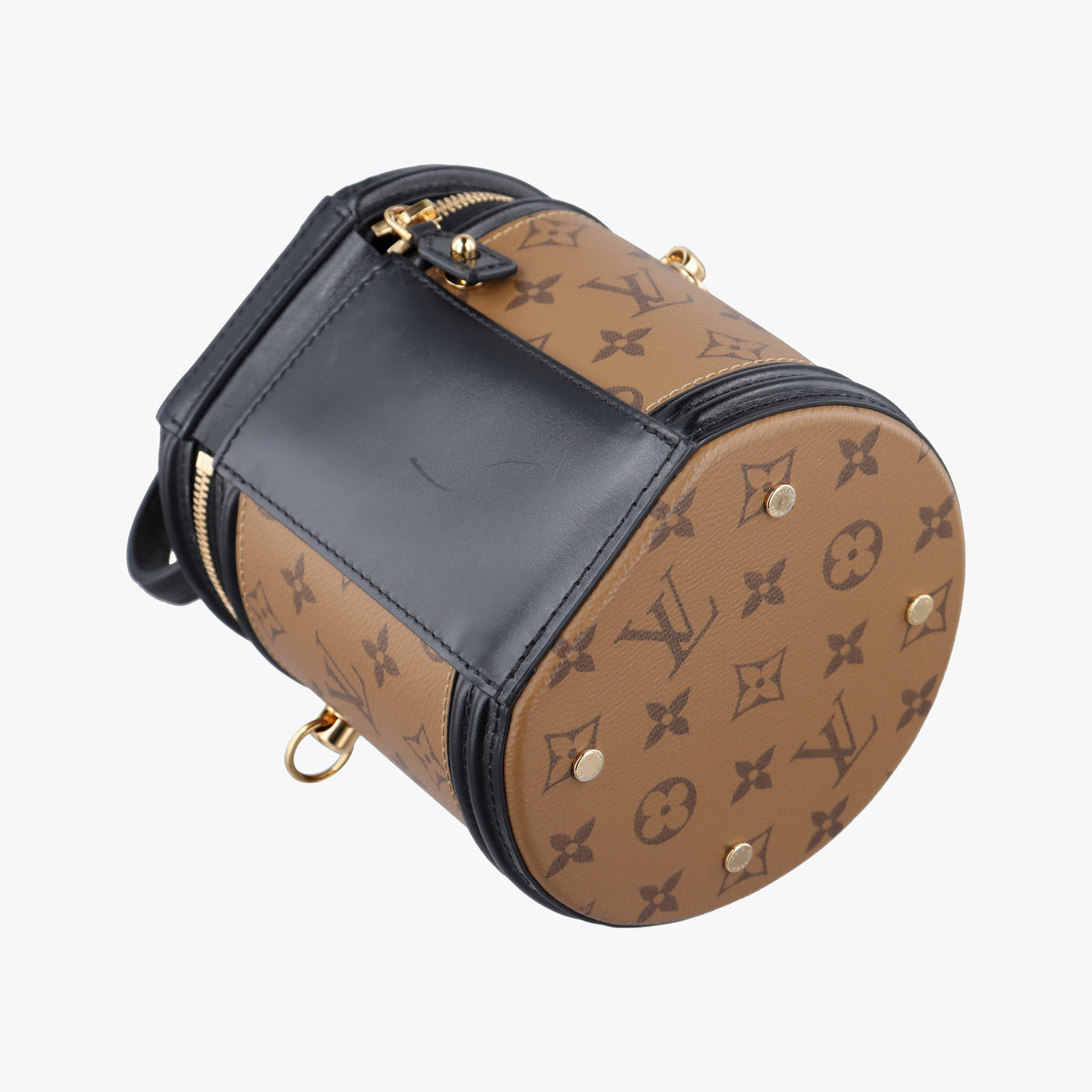 Pre-owned Louis Vuitton Cannes Brown × Black Monogram Reverse M43986 shoulderbag | stylenewstar