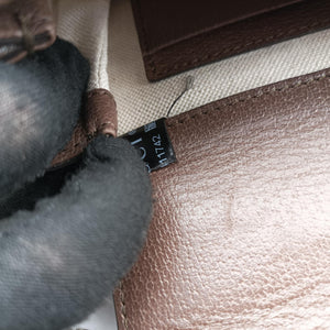 Pre-owned Gucci Jumbo GG Bamboo Beige x Brown canvas×leather 686864 shoulderbag | stylenewstar