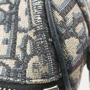 Pre-owned Christian Dior Oblique roller Navy Jacquard  shoulderbag | stylenewstar