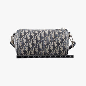 Pre-owned Christian Dior Oblique roller Navy Jacquard  shoulderbag | stylenewstar