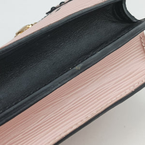 Vintage Louis Vuitton Trunk clutch Pink×Black Leather×Epi M53191 shoulderbag | stylenewstar