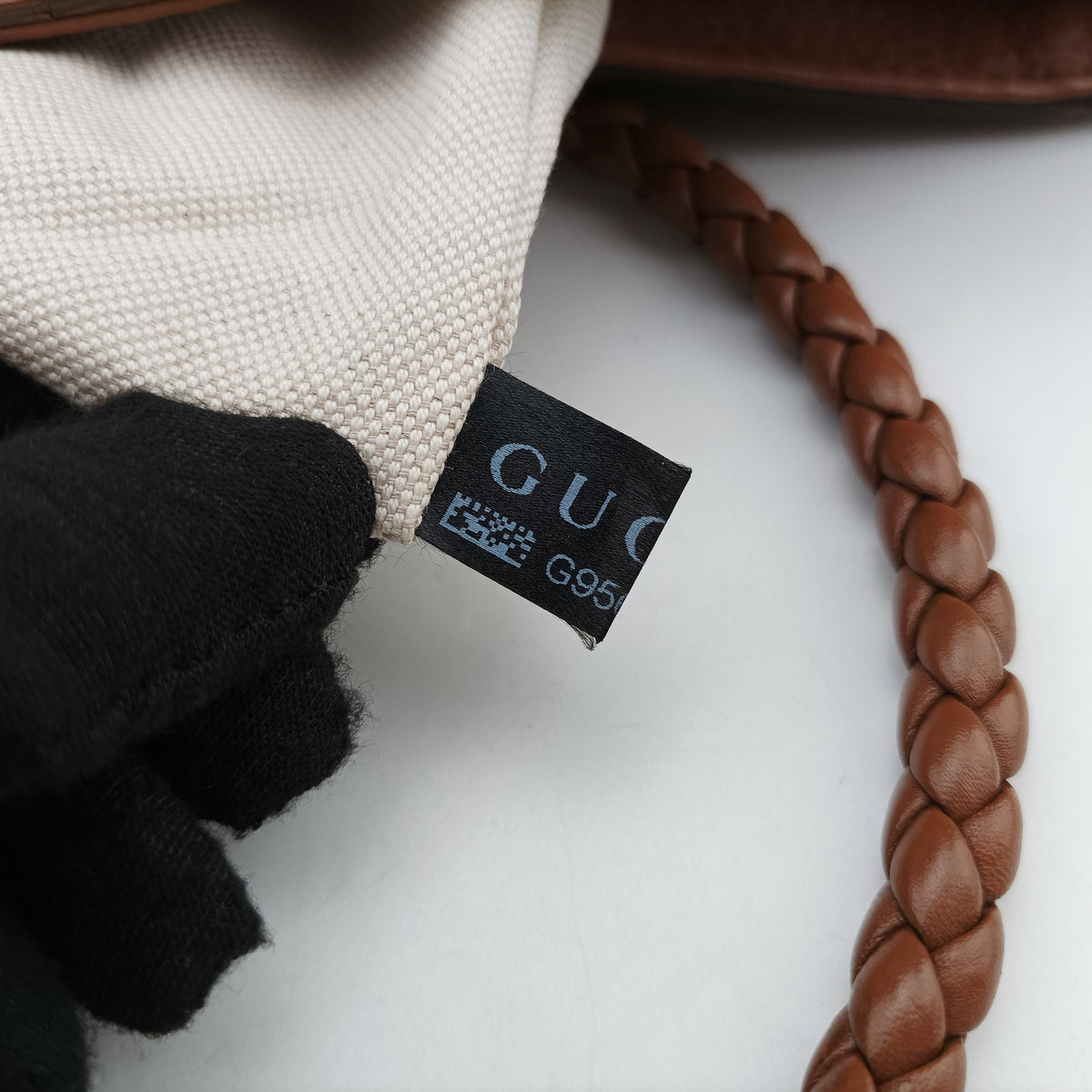Pre-owned Gucci Bella Bamboo Tassel fringe Beige xBrown canvas×leather 269945 handbag | stylenewstar