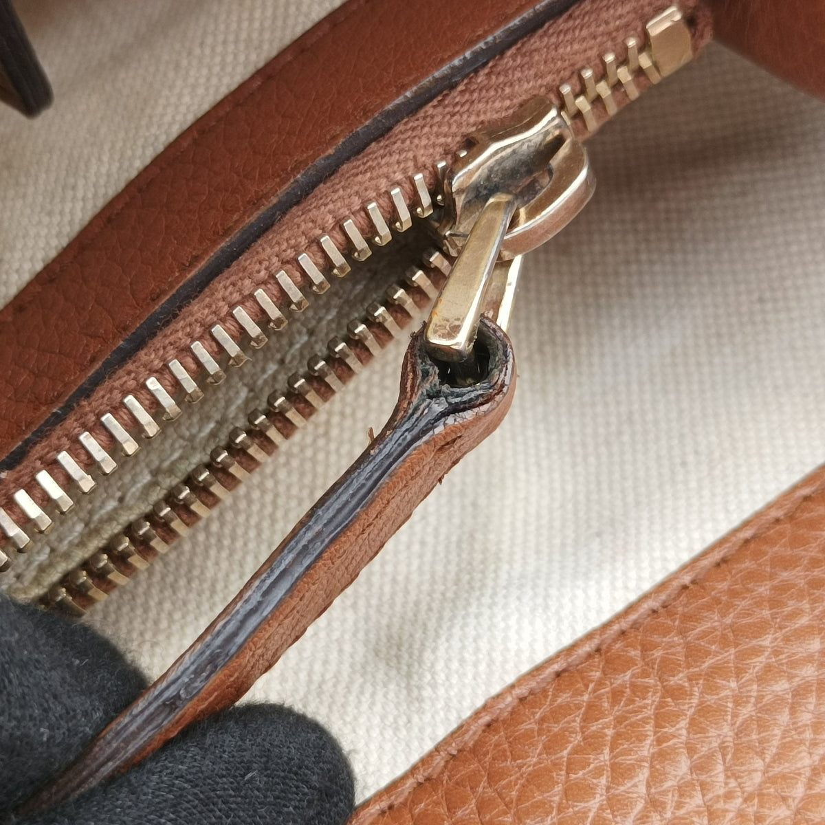 Pre-owned Gucci Bella Bamboo Tassel fringe Beige xBrown canvas×leather 269945 handbag | stylenewstar