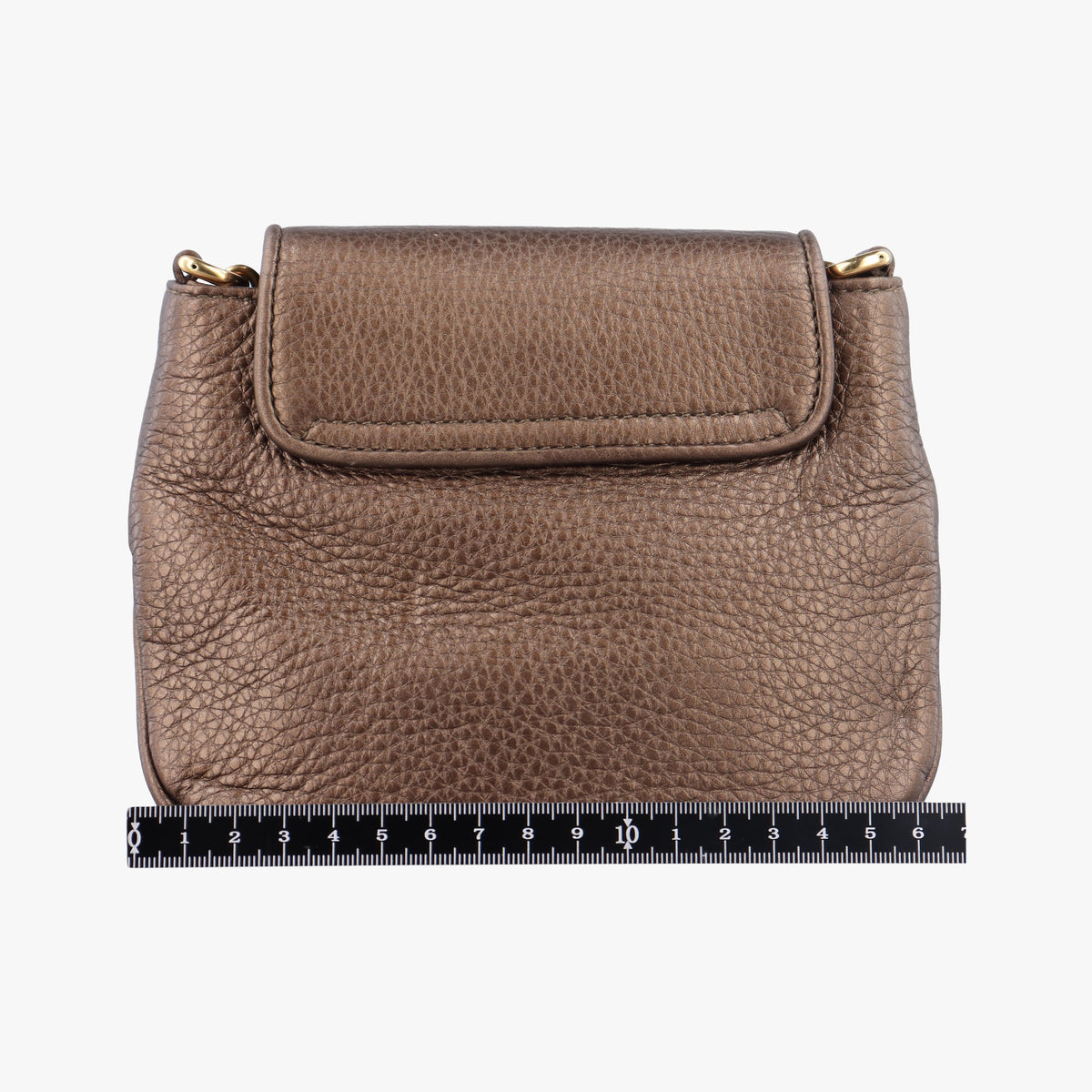Pre-owned Gucci 1973 Double G Golden Leather 251821 shoulderbag | stylenewstar