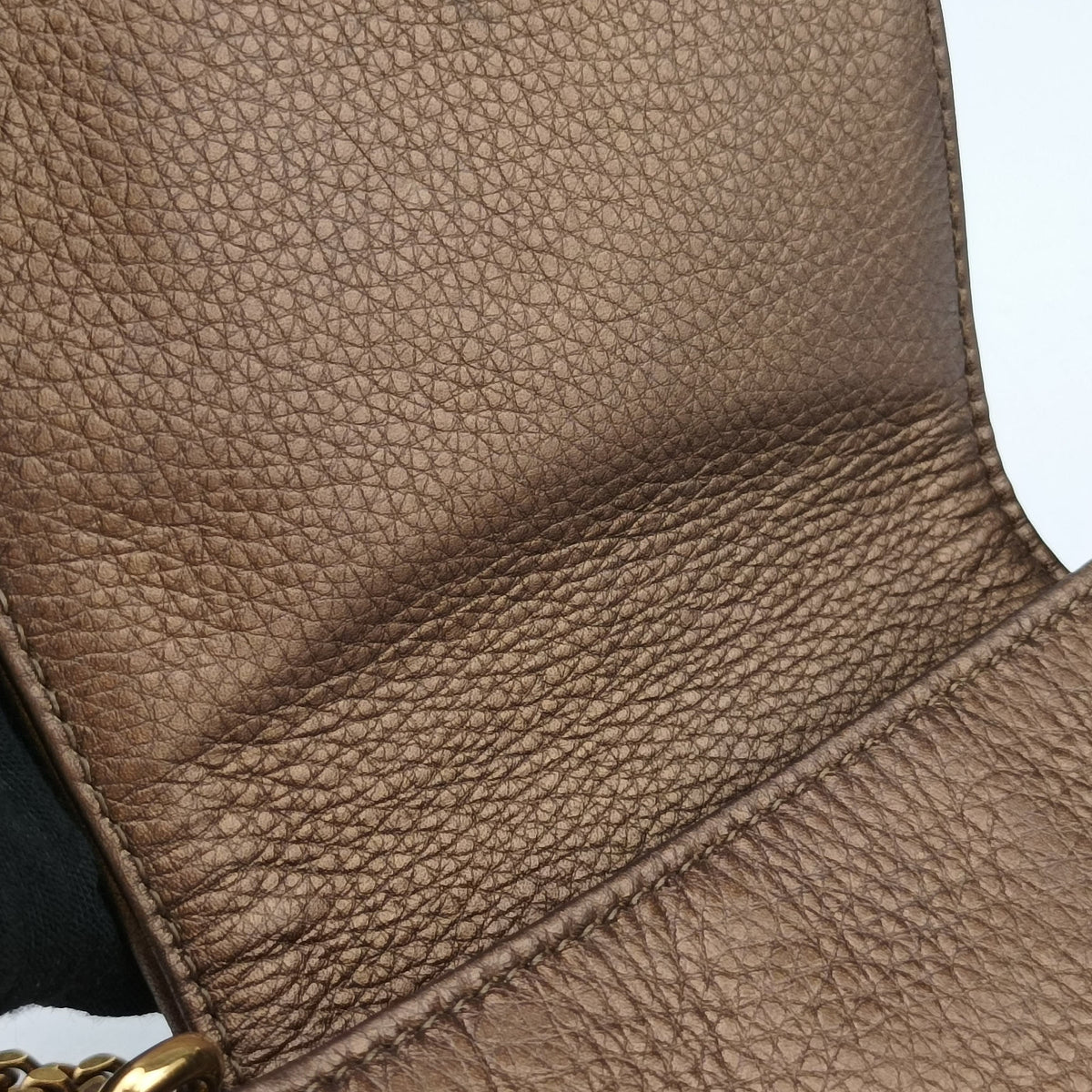 Pre-owned Gucci 1973 Double G Golden Leather 251821 shoulderbag | stylenewstar